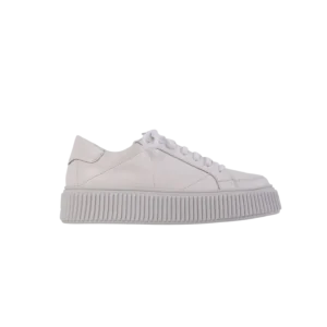 Baskets Tokyo en cuir blanc Poema Paris, sneakers élégants et confortables pour un look tendance.