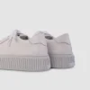 Vue arrière et latérale des Baskets Tokyo en cuir blanc de Poema Paris, alliant style et confort.