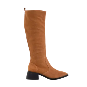 Bottes Paris en suède camel de Poema Paris, élégantes et confortables, en cuir suède de qualité supérieure pour un style intemporel et raffiné.